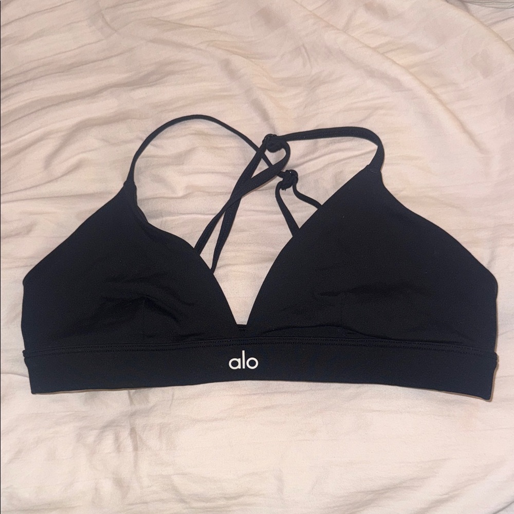 ALO Yoga Splendor bra  Black Strappy Bralette medium
